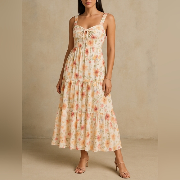Yumi Kim Dresses & Skirts - Free People Yumi Kim Women's Pink Charli Dress Floral Print Maxi Size 3X‎